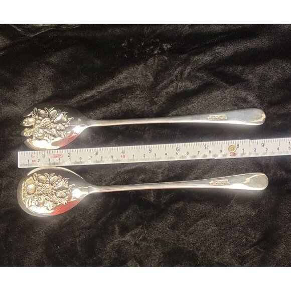 Vintage Sheffield, England, Silverplate Serving Set of 2 - Picture 4 of 12